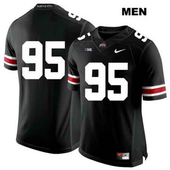 Blake Haubeil Ohio State Buckeyes Authentic White Font Nike Mens Stitched  95 Black College Football Jersey Without Name Jersey
